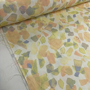 Viscose Estampada Fundo Claro Colorido