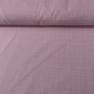 Tricoline Estampada Bahamas Fundo Rosa com Riscos Brancos