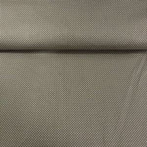 Tricoline Estampada Bahamas Bege Acinzentado Com Poá Miudinho Branco