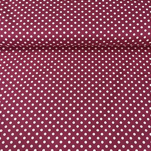 Tricoline Estampada Bahamas Fundo Pink Com Poá Branco