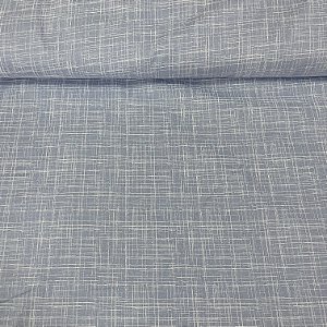 Tricoline Estampada Bahamas Fundo Azul Com Riscos Brancos