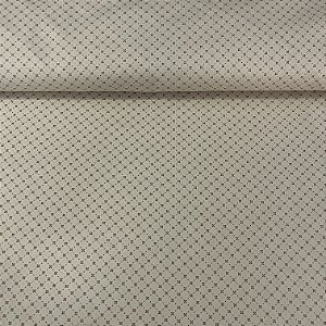 Tricoline Estampada Bahamas Fundo Bege Com Detalhes Em Marrom