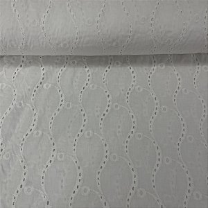 Laise Bordada Off White Ondas