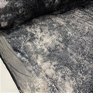 Tecido Promocional Lantejoulas Mescla Cinza