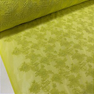 Renda Promocional Com Elastano Amarelo