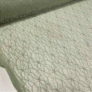 Renda Promocional Com Elastano Verde Chá