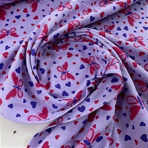 Malha de Algodão Estampáda Borboletas