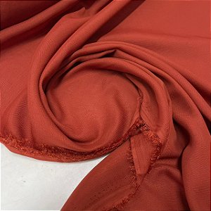Crepe Chiffon Liso Terracota