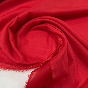 Crepe Chiffon Liso Vermelho