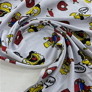 Malha de Algodão Estampada Simpsons
