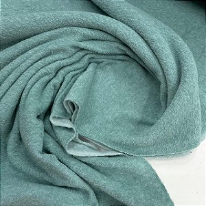 Malha Bouclê Peluciada Verde Malva