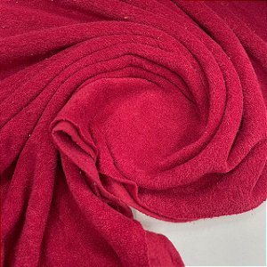 Malha Bouclê Peluciada Vermelho Forte