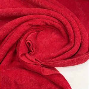Malha Bouclê Peluciada Vermelho Tomate
