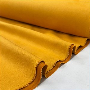 Malha Scuba Suede Amarelo
