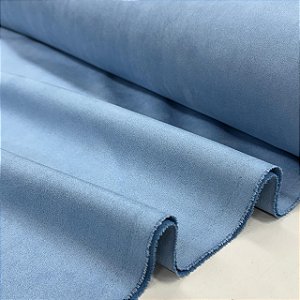 Malha Scuba Suede Azul Céu