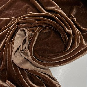 Veludo Spandex Marrom Claro