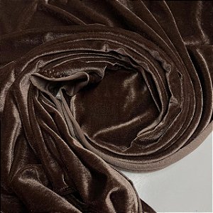 Veludo Spandex Marrom Forte