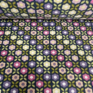 Soft Estampado Floral Liberty e Geometrico Preto