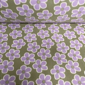 Soft Estampado Floral Fundo Verde