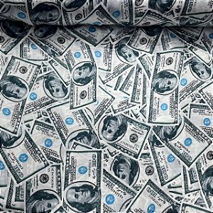 Cetim Estampado Dólar