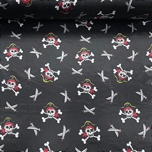 Cetim Estampado Piratas