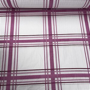 Percal Estampado 180 Fios Xadrez Rosa
