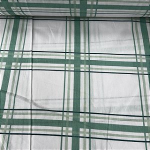 Percal Estampado 180 Fios Xadrez Verde