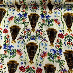 Tricoline Digital Nossa Senhora Aparecida Floral