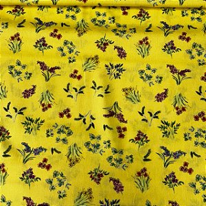 Tricoline Digital Liberty Fundo Amarelo