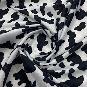 Pelúcia Velboa Estampada Vaca Malhada