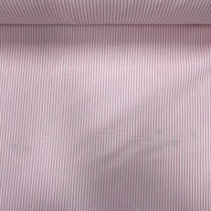 Tricoline Estampada Listrada Rosa
