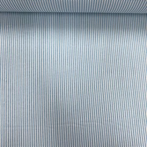 Tricoline Estampada Listrada Azul