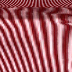 Tricoline Estampada Listrada Vermelho
