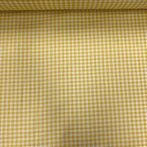 Tricoline Estampada Xadrez Amarelo Claro