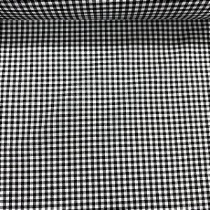 Tricoline Estampada Xadrez Preto e Branco