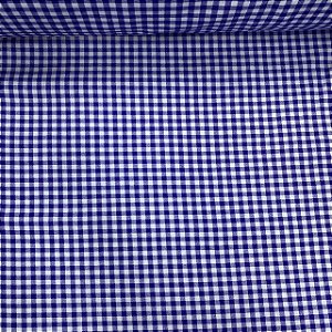 Tricoline Estampada Xadrez Azul Royal