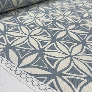 Waterblock Estampado Flores Geometricas em Azul