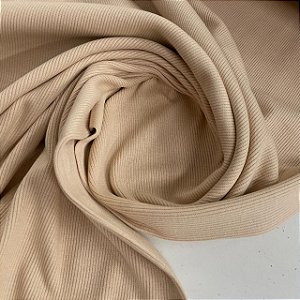 Ribana 2x1 Algodão Média 370g/m² Bege