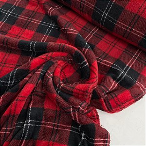 Fleece Estampado Xadrez Vermelho Classico