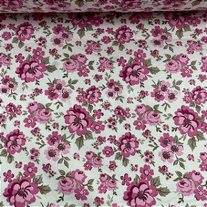 Tricoline Estampada Floral Liberty Belle Fleur
