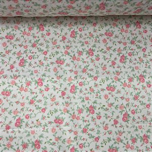 Tricoline Estampada Floral Liberty Jardim Secreto