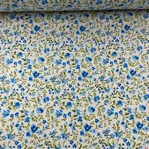 Tricoline Estampada Floral Liberty Camélia