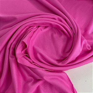 Suplex Canelado de Poliamida Rosa Pink
