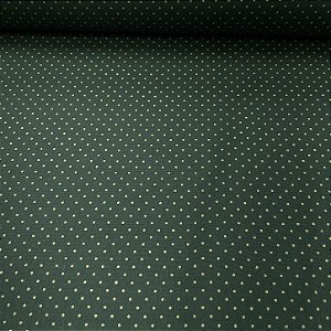 Tricoline Estampada Natalina Petit Poá Verde
