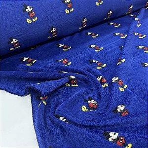 Ultra Fleece Estampado Mickey Fundo Azul Royal