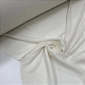 Malha Texture Plissada Creme