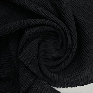 Malha Texture Plissada Preto