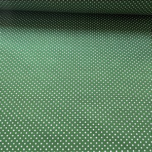 Tricoline Estampado Petit Poá Miudo Fundo Verde Bandeira