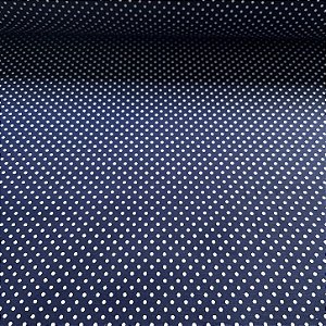 Tricoline Estampado Petit Poá Miudo Fundo Marinho