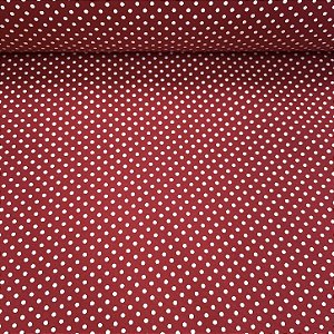 Tricoline Estampado Petit Poá Miudo Fundo Vermelho